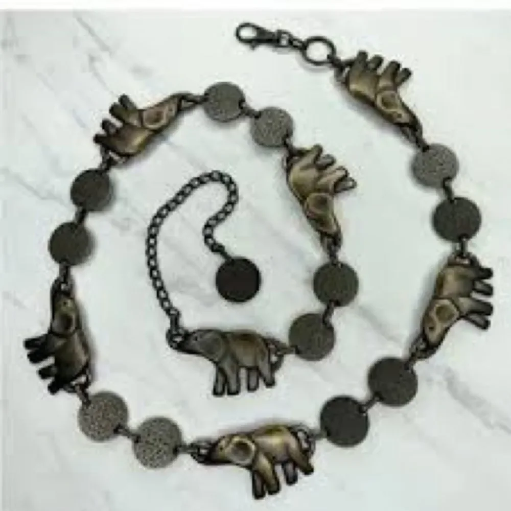 Calypso St Barth  Elephant Charm Belt Accents One Size